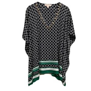 Women’s MICHAEL MICHAEL KORS, V-Neck, Art To Wear Poncho, Multi Colors, Size S/M